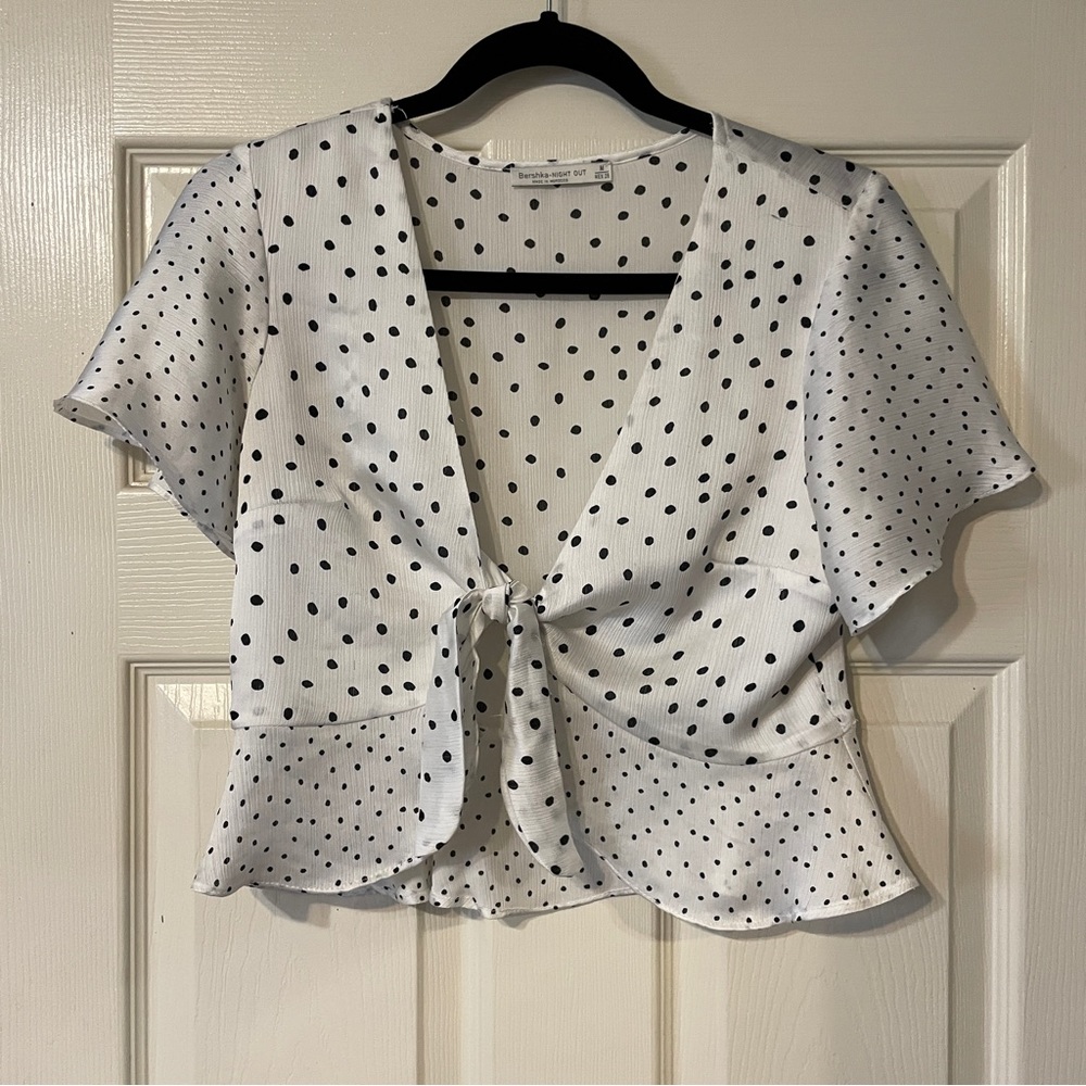 bershka front tie top